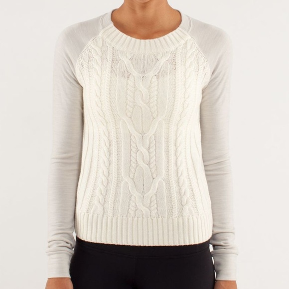 lululemon athletica Sweaters - Lululemon St Moritz Sweater Polar Cream Merino 10